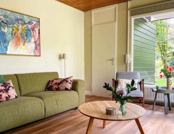 Gezellig ingerichte woonkamer Bavelds Dennen